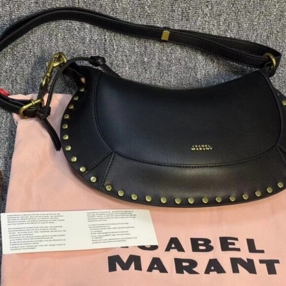 Isabel Marant mini moon leather shoulder baguette bag